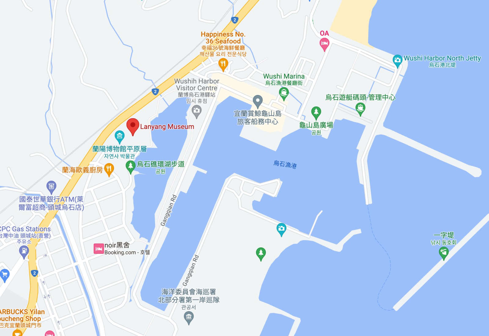 네비게이션 경로 란양박물관(새 창 열기)