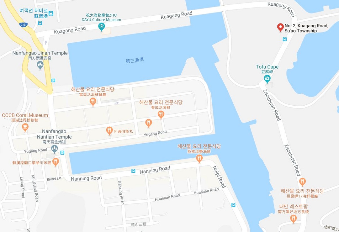 네비게이션 경로 난팡아오타오하이문화관(새 창 열기)