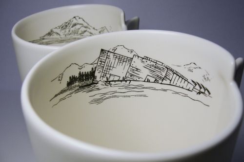 蘭博開卷對杯-杯內圖樣