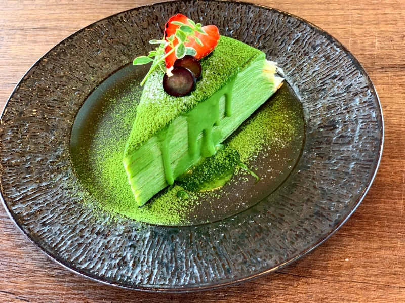 啾咕咖啡：抹茶千層蛋糕
